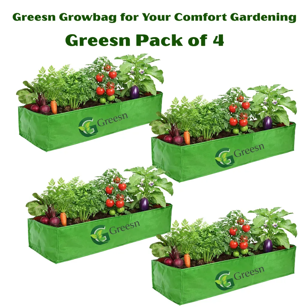 Top quality MLPE 24x12x12 inch rectangle grow bag for terrace and home gardening.