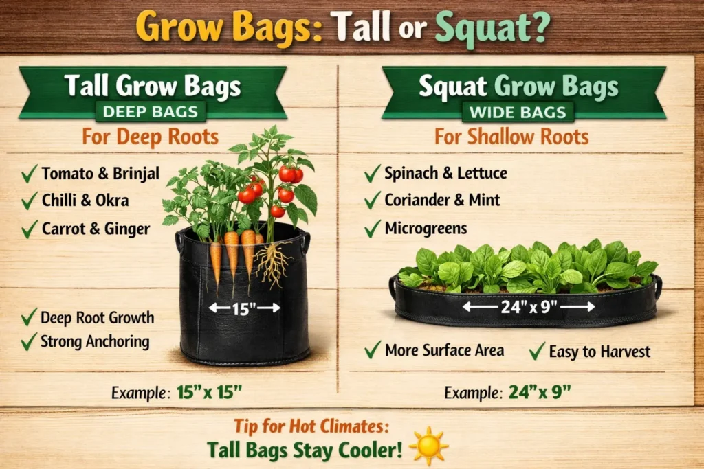Current image: growers bags tall or squat